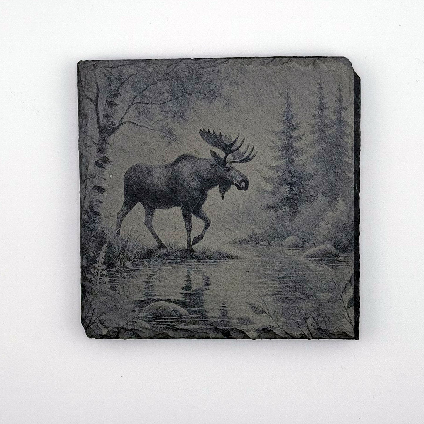 Moose Slate Coaster