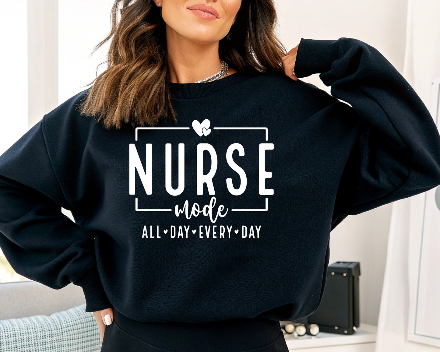 Nurse Mode Puff Crewneck