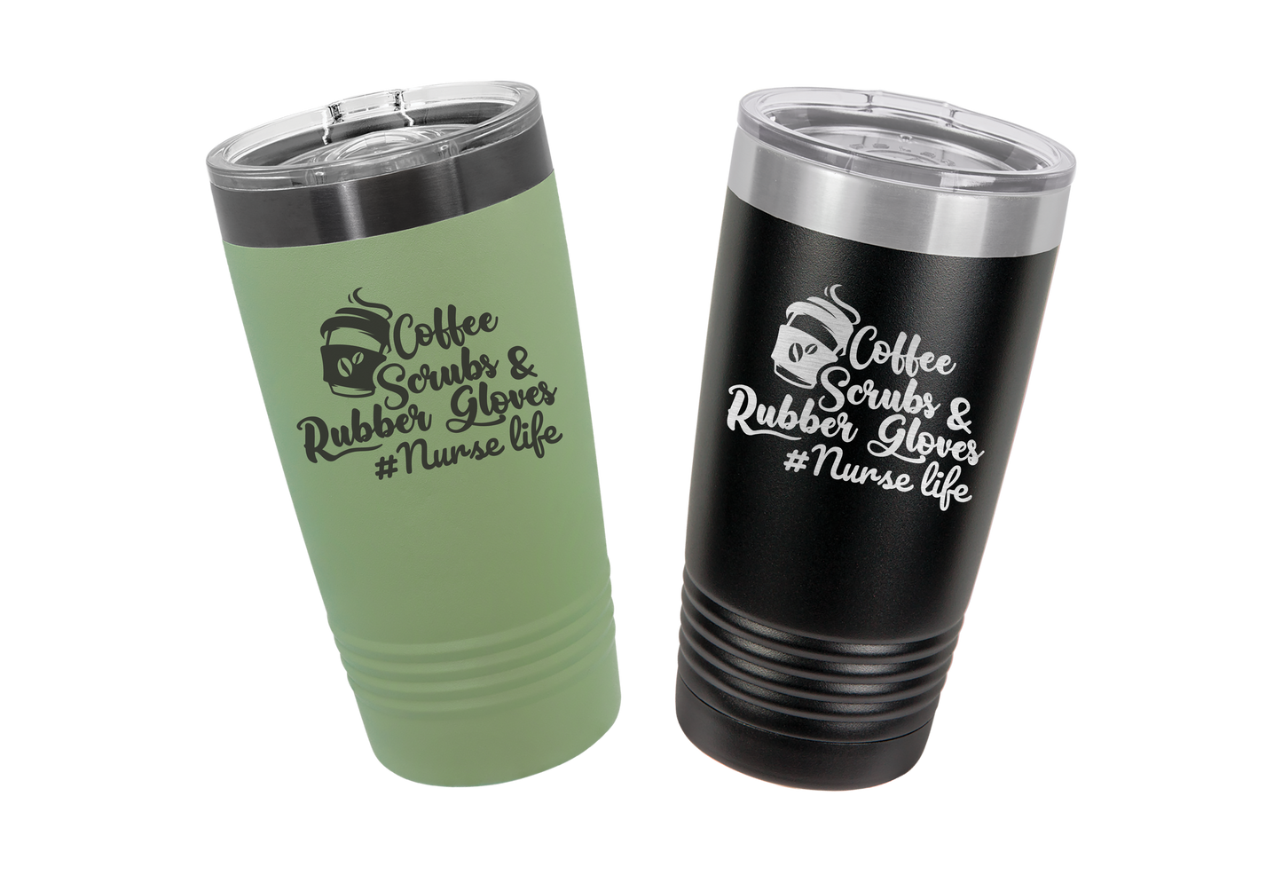 Coffee Scrubs & Rubber Gloves Tumbler