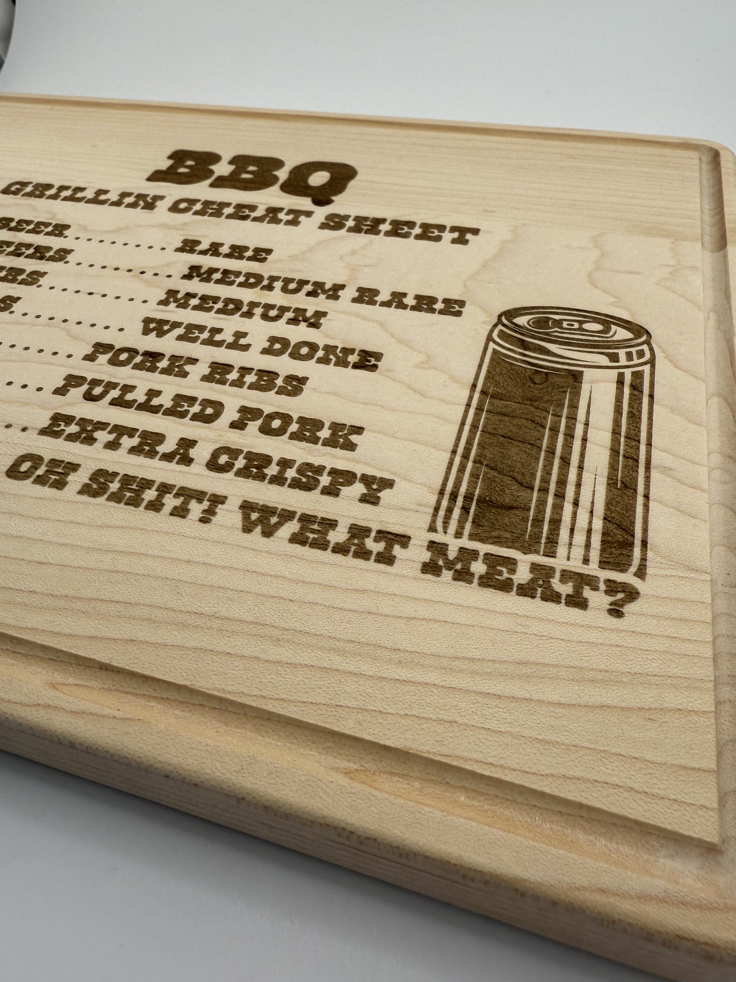 BBQ Grillin Cheat Sheet Cutting Board